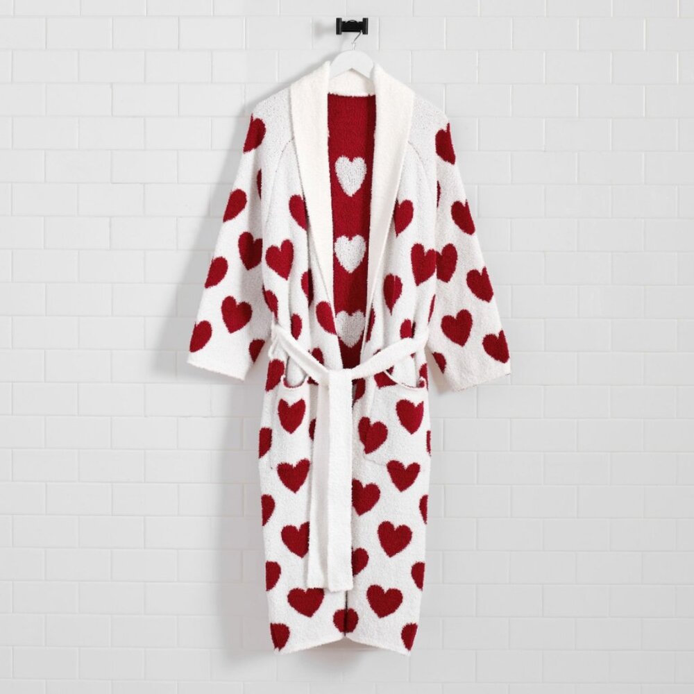 Pottery Barn Heart Jacquard Robe Medium